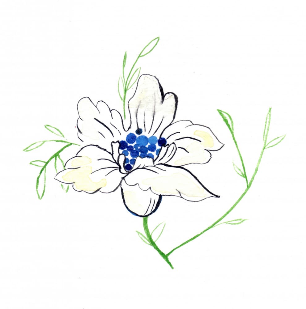 Delicate Blue Blossom by Christine Lindstrom — canvas wall art
