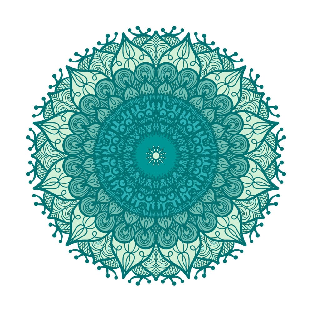 Intricate Teal Mandala by Marika Barsrsind β canvas wall art