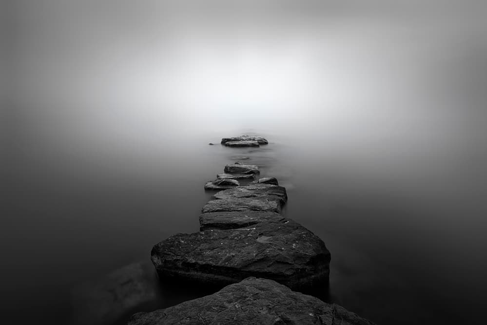 Misty Stone Path by Joaquin Guerola — canvas wall art