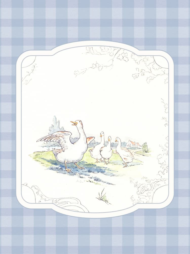 Mother Goose And Goslings by Wild Violets — canvas wall art
