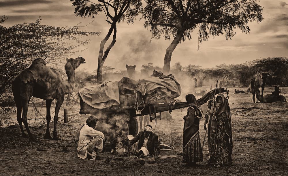 Nomadic Desert Camp by Lou Urlings — canvas wall art