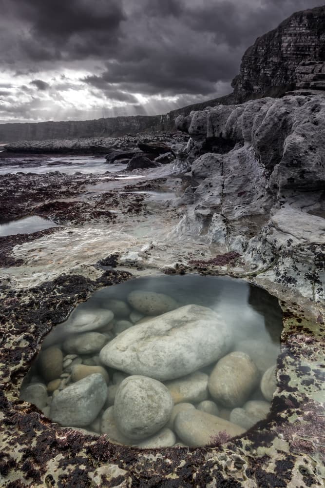Stormy Tide Pool Rocks by Jesus Concepcion Alvarado — canvas wall art