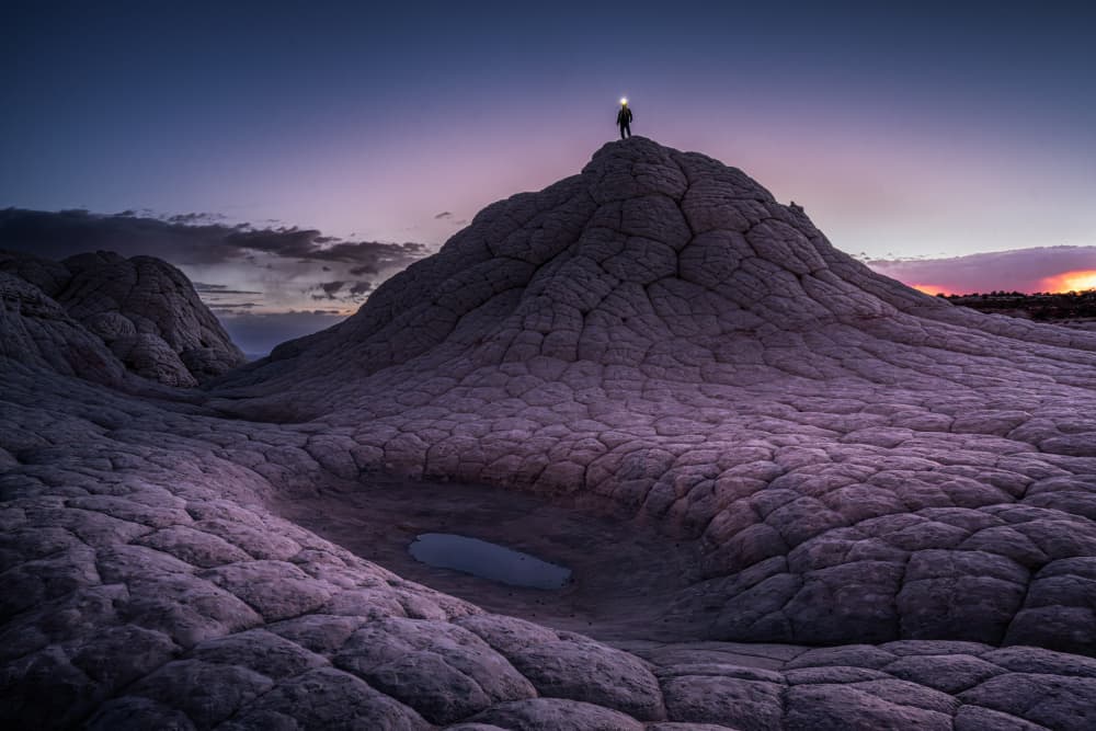 Twilight Desert Explorer by Bing Li — canvas wall art