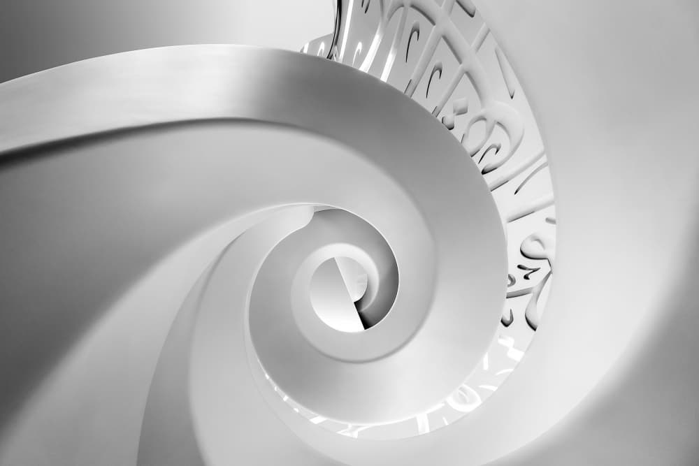 Abstract Spiral Staircase by Michael Eßig — canvas wall art