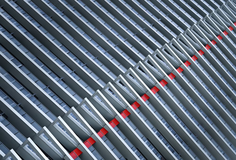 Red Line Architecture by wiebe wilbers — canvas wall art