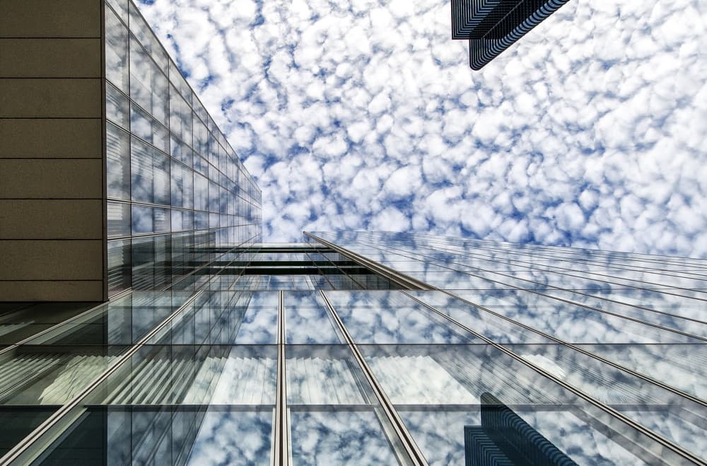 Modern Sky Reflections by Gerard Jonkman — canvas wall art