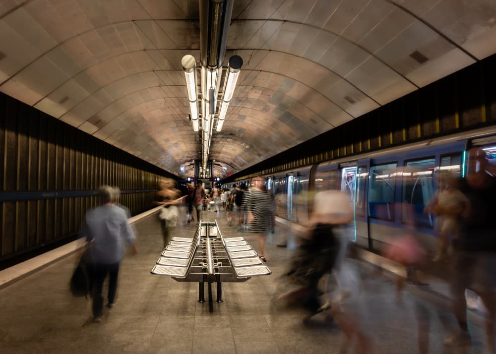 Dynamic Subway Movement by Andy Dauer — canvas wall art
