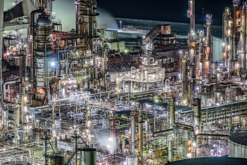 Industrial Night Glow by Kobayashi Tetsurou — canvas wall art