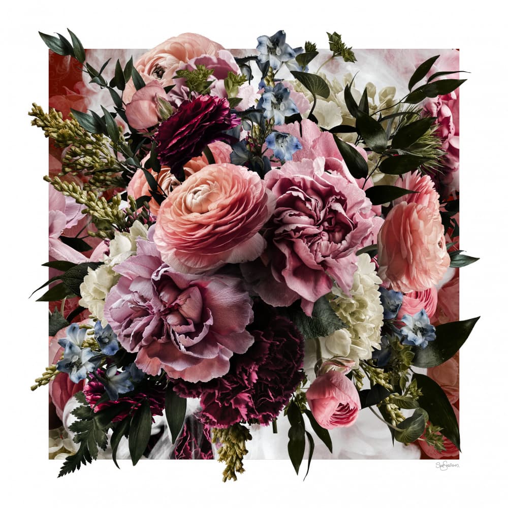 Dark Floral Blooms by Sue Skellern — canvas wall art