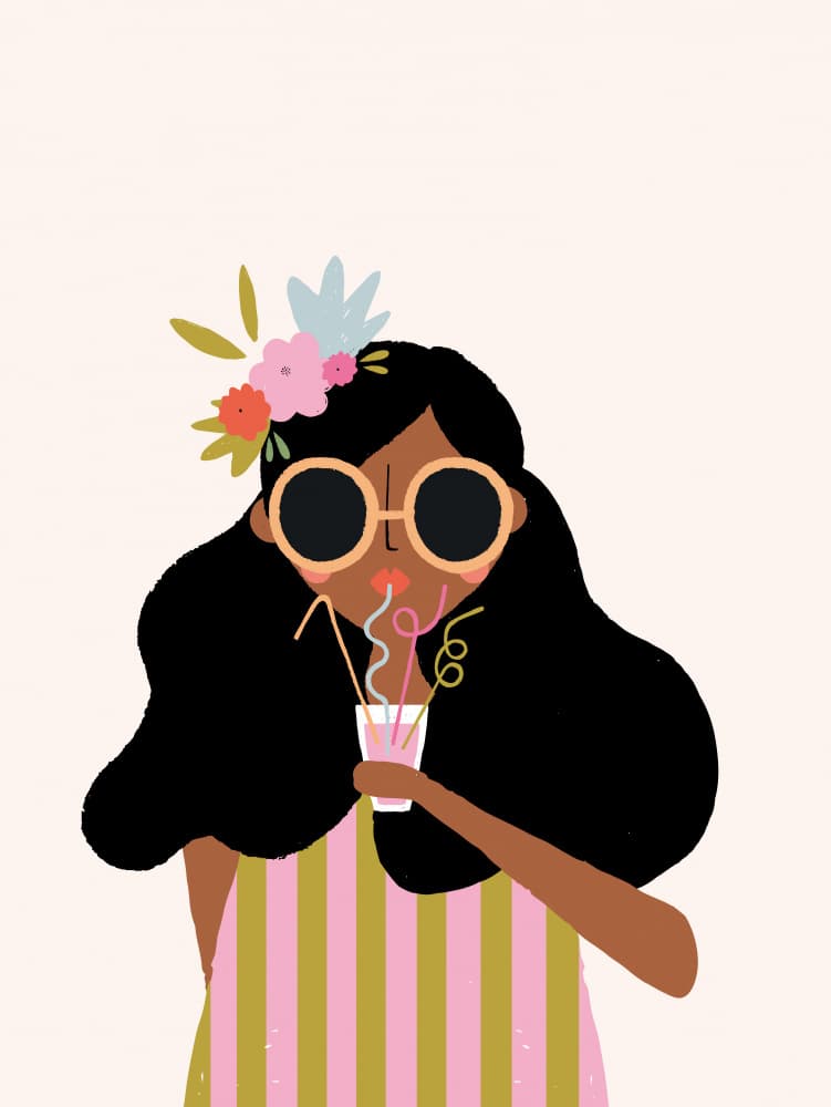 Carefree Summer Drink by Aislinn Simmonds — canvas wall art