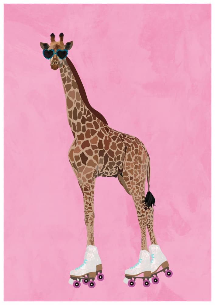 Cool Giraffe Roller Skates