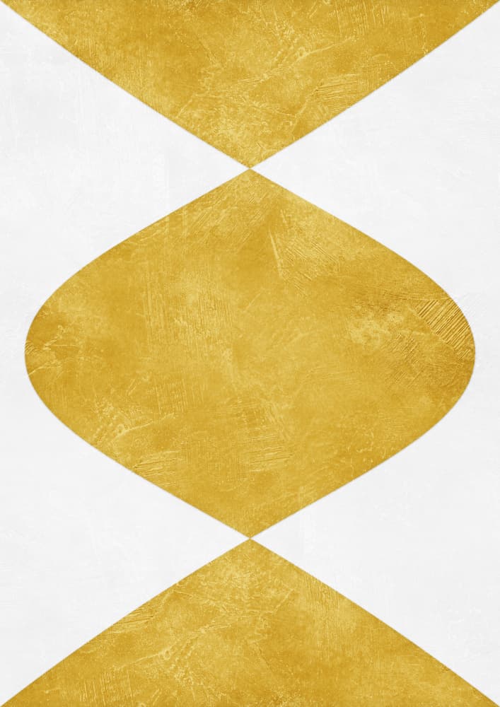 Golden Geometric Abstract by Ema Paraschiv — canvas wall art