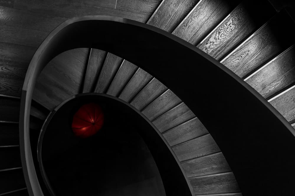 Dark Spiral Red by konglingming — canvas wall art