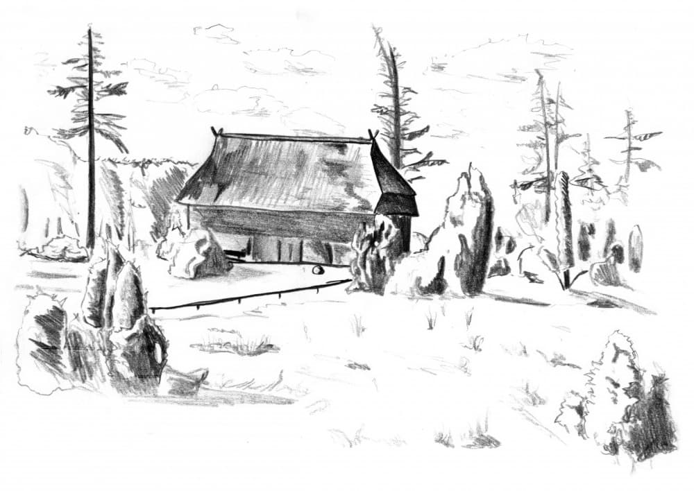 Rustic Forest Cabin by Kulik — canvas wall art