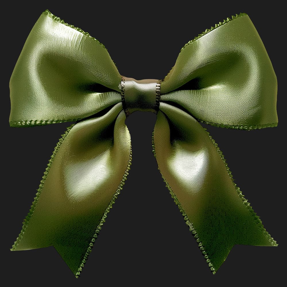 Elegant Green Bow by Marika Barsrsind β canvas wall art