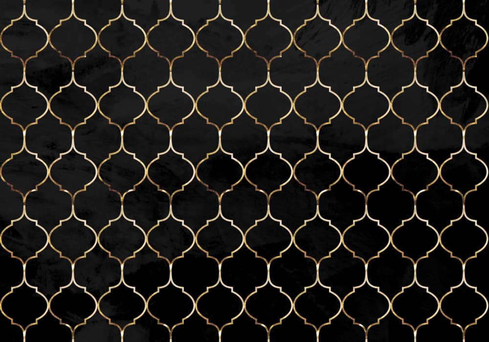 Luxury Gold Arabesque Grid by Sarah Manovski — canvas wall art