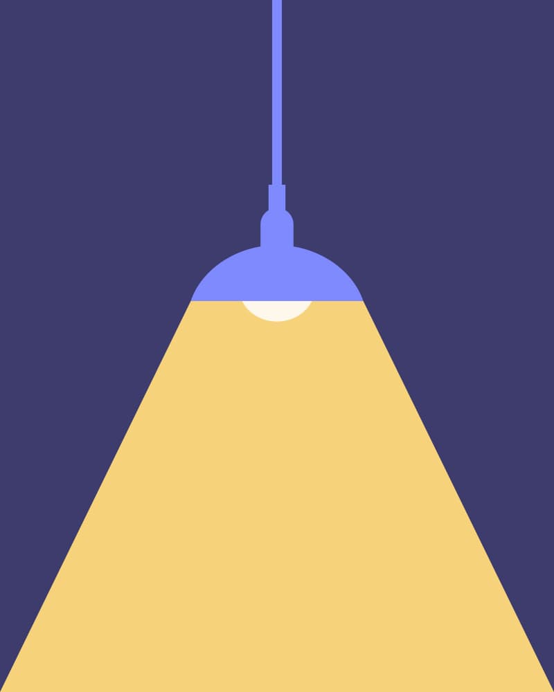 Warm Minimal Lamp by Artprink — canvas wall art