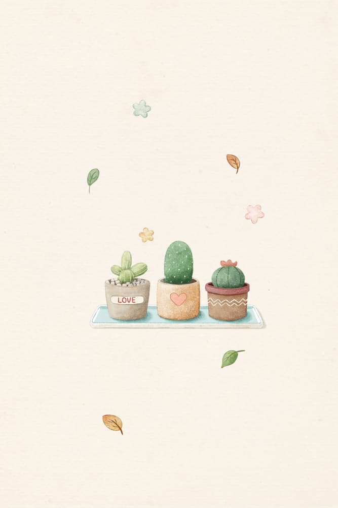 Pastel Cacti Trio by Xuan Thai — canvas wall art