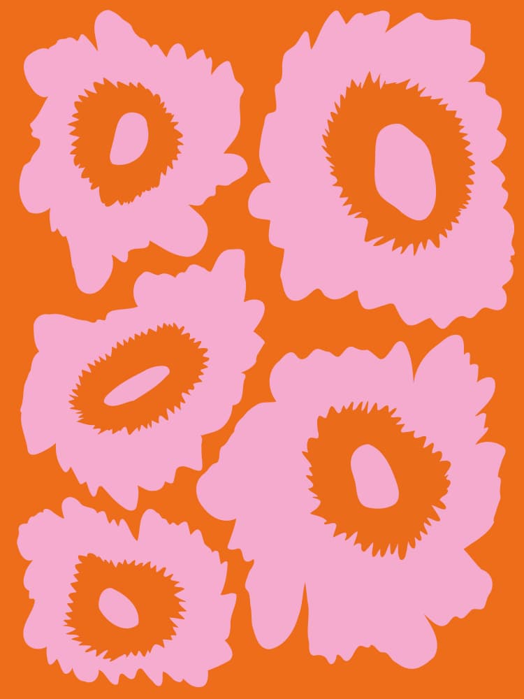 Vibrant Floral Shapes by Miho Art Studio — canvas wall art