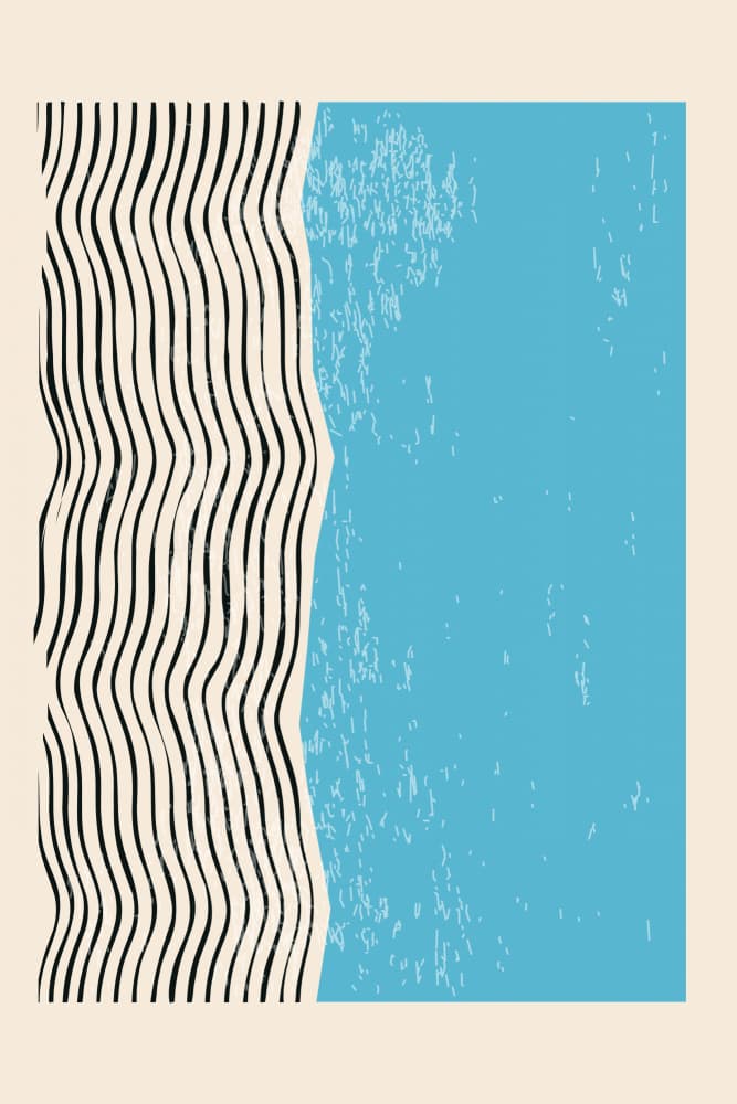Minimalist Beach Waves by jay stanley — canvas wall art