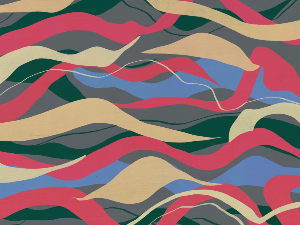 Vibrant Abstract Flow by Little Dean — canvas wall art
