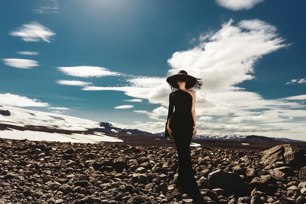 Fashion In Snowy Mountains by Ruslan Bolgov — canvas wall art