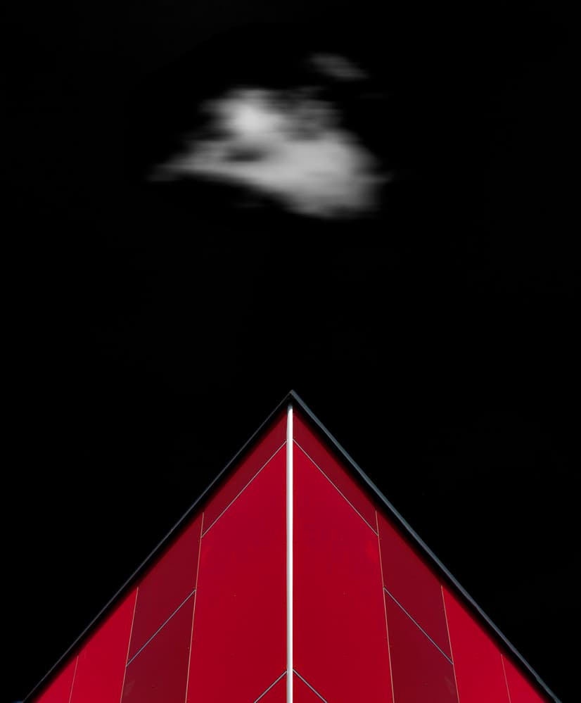 Red Building Edge by Clas Gustafson PRO — canvas wall art