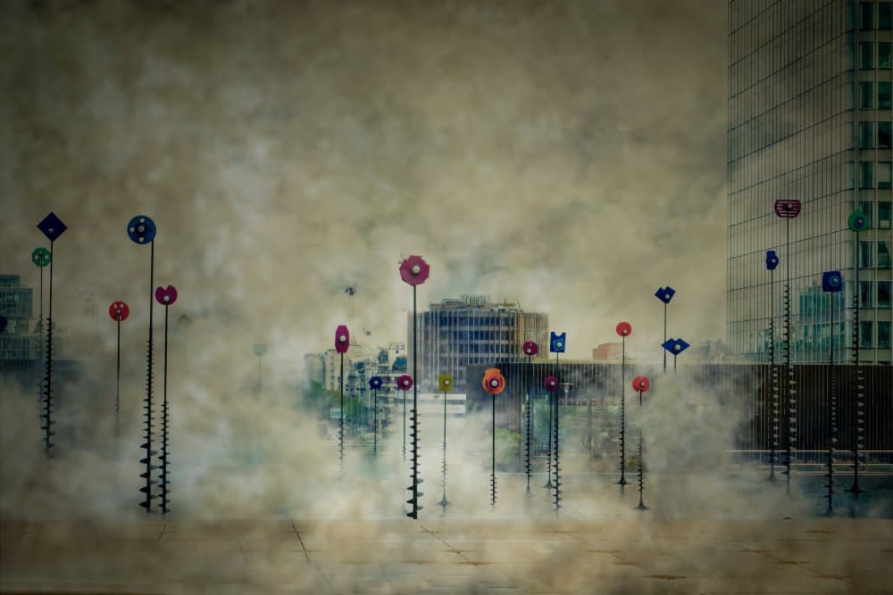 Misty City Sculptures by Isabelle DUPONT — canvas wall art