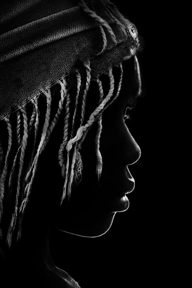 Serene Silhouette Profile by Antonio Grambone — canvas wall art