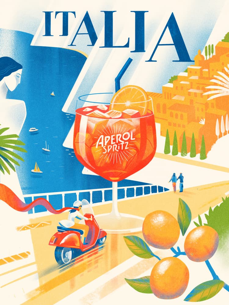 Italian Summer Coast by Mark Harrison — canvas wall art