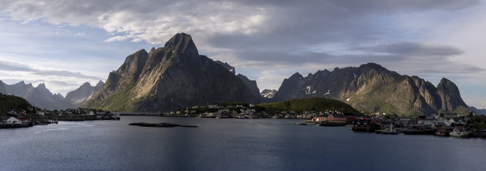 Norwegian Fjord Village by Christian Lindgren — canvas wall art