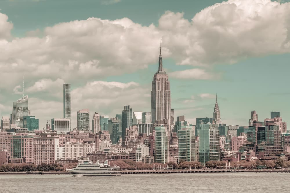 New York City Skyline View by Melanie Viola — canvas wall art