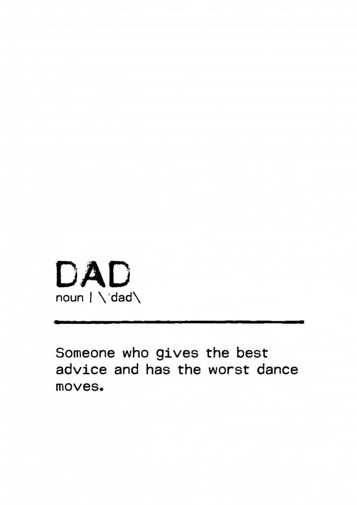 Funny Dad Definition Quote by Orara Studio — canvas wall art