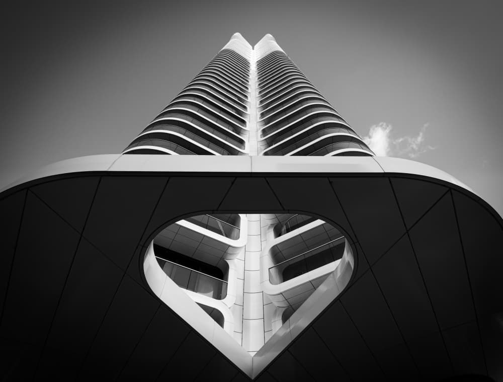 Modern Heart Skyscraper by Jean Vandijck — canvas wall art