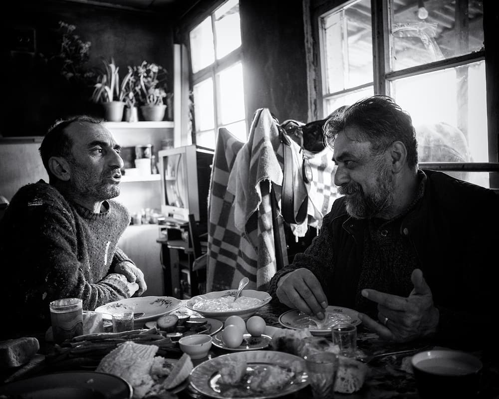 Kitchen Table Conversation by Marcel Rebro — canvas wall art