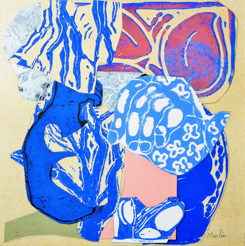 Vibrant Abstract Collage by Pascal Marlin — canvas wall art