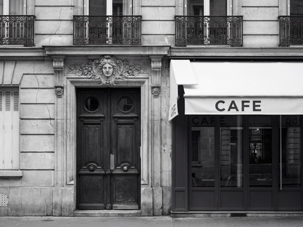 Parisian Cafe Facade by Andreas Magnusson — canvas wall art