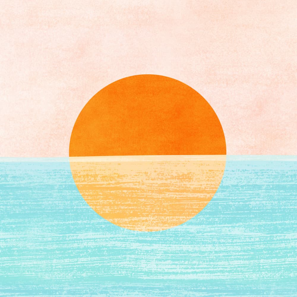 Seaside Sunset by Kristian Gallagher — canvas wall art