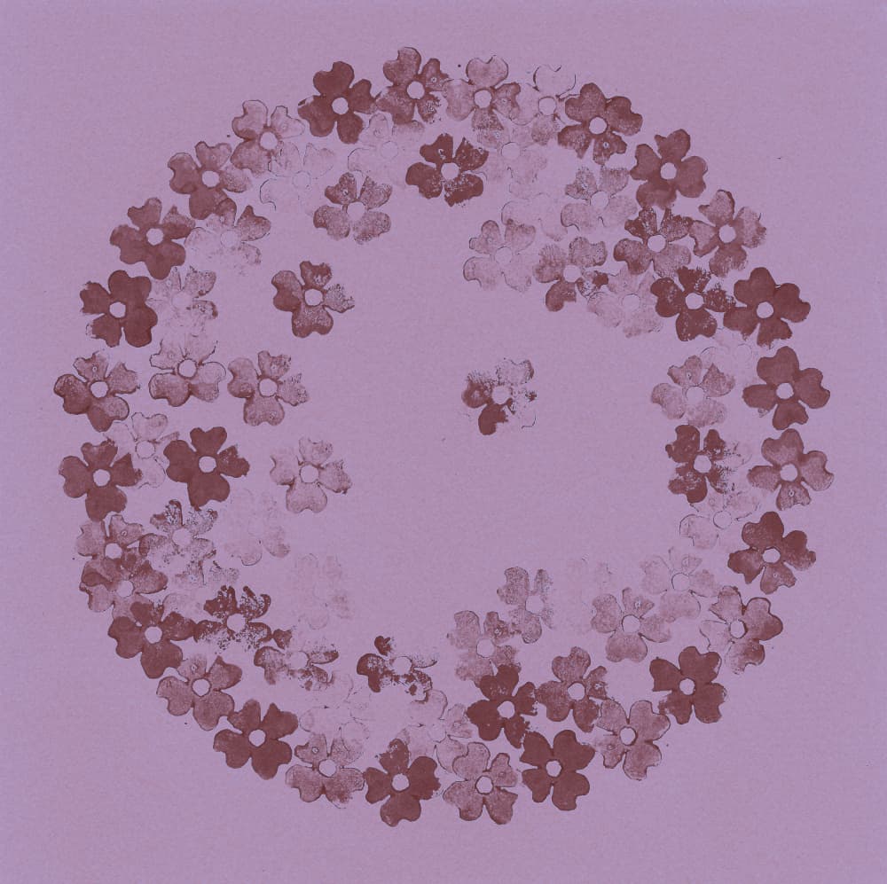 Scattered Pink Flowers by Santhosh ch — canvas wall art
