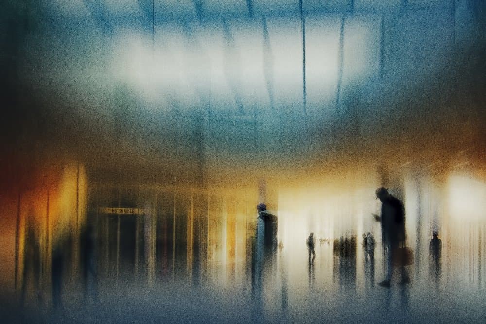 Urban Motion Blue by Jan van der Linden — canvas wall art