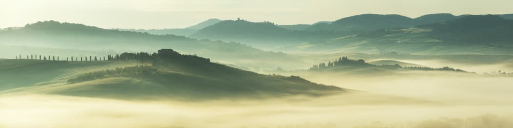 Misty Morning Hills by Jean Claude Castor — canvas wall art