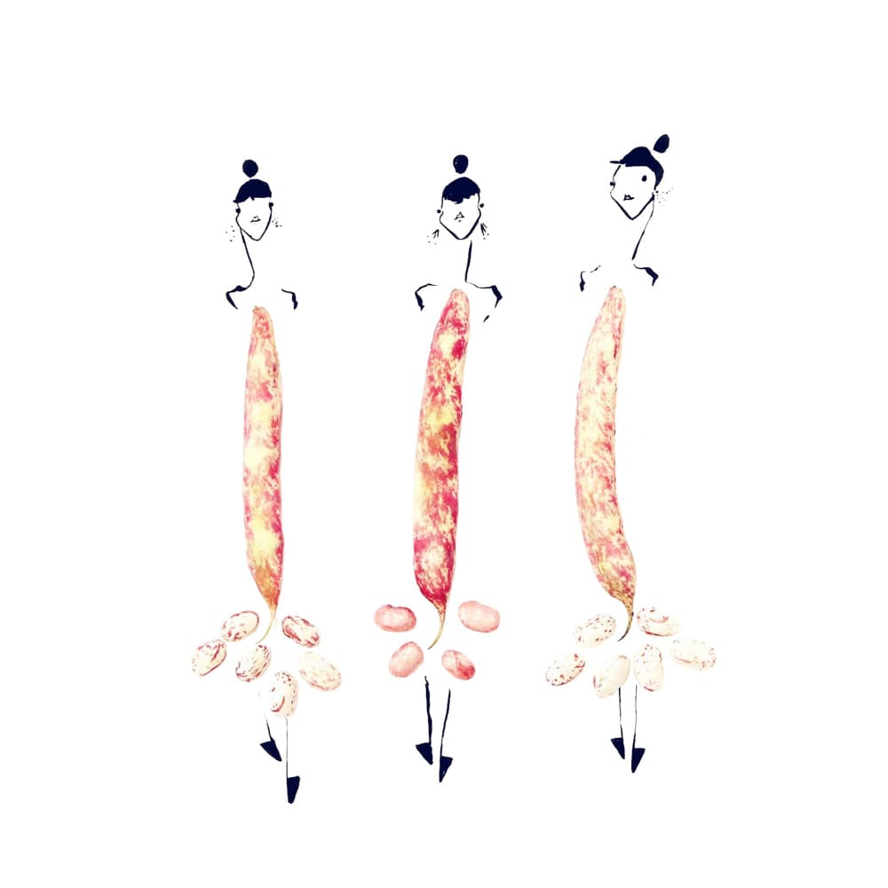 Whimsical Bean Dancers by Gretchen Roehrs — canvas wall art
