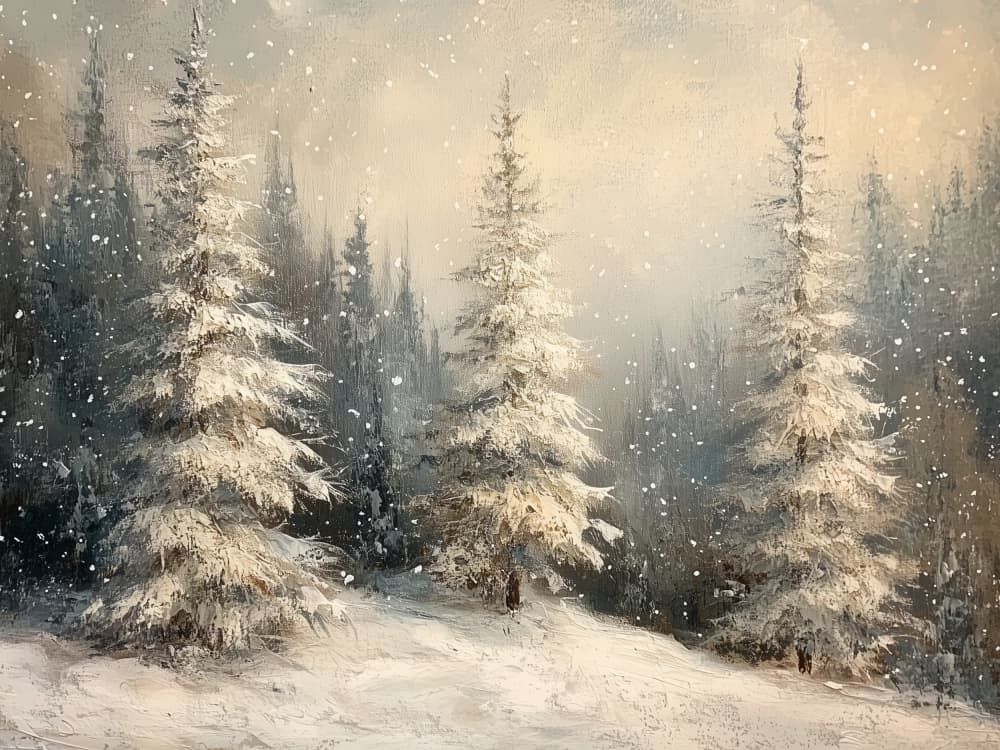 Golden Winter Forest by Jolly and Dash — canvas wall art