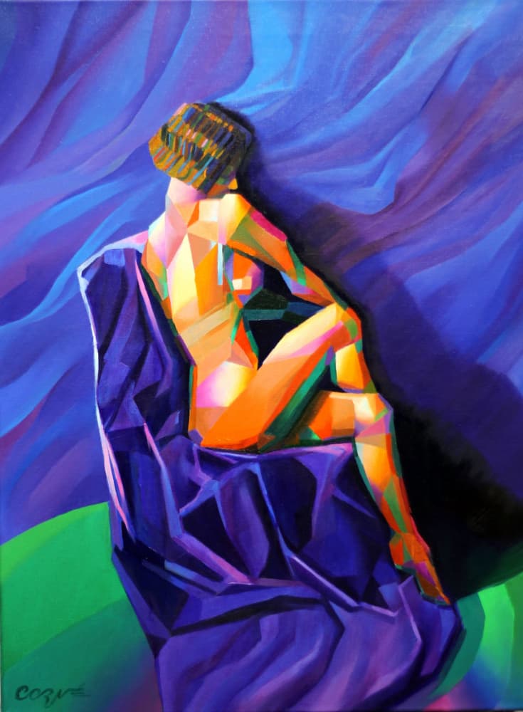 Vibrant Geometric Figure by Corné Akkers — canvas wall art