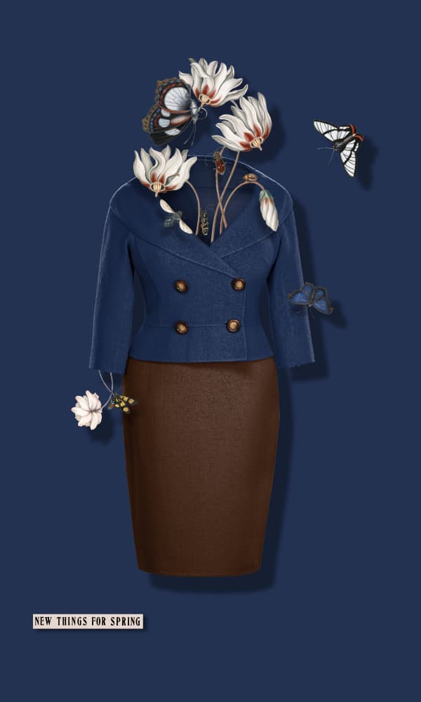 Spring Fashion Blooms by Marja van den Hurk — canvas wall art