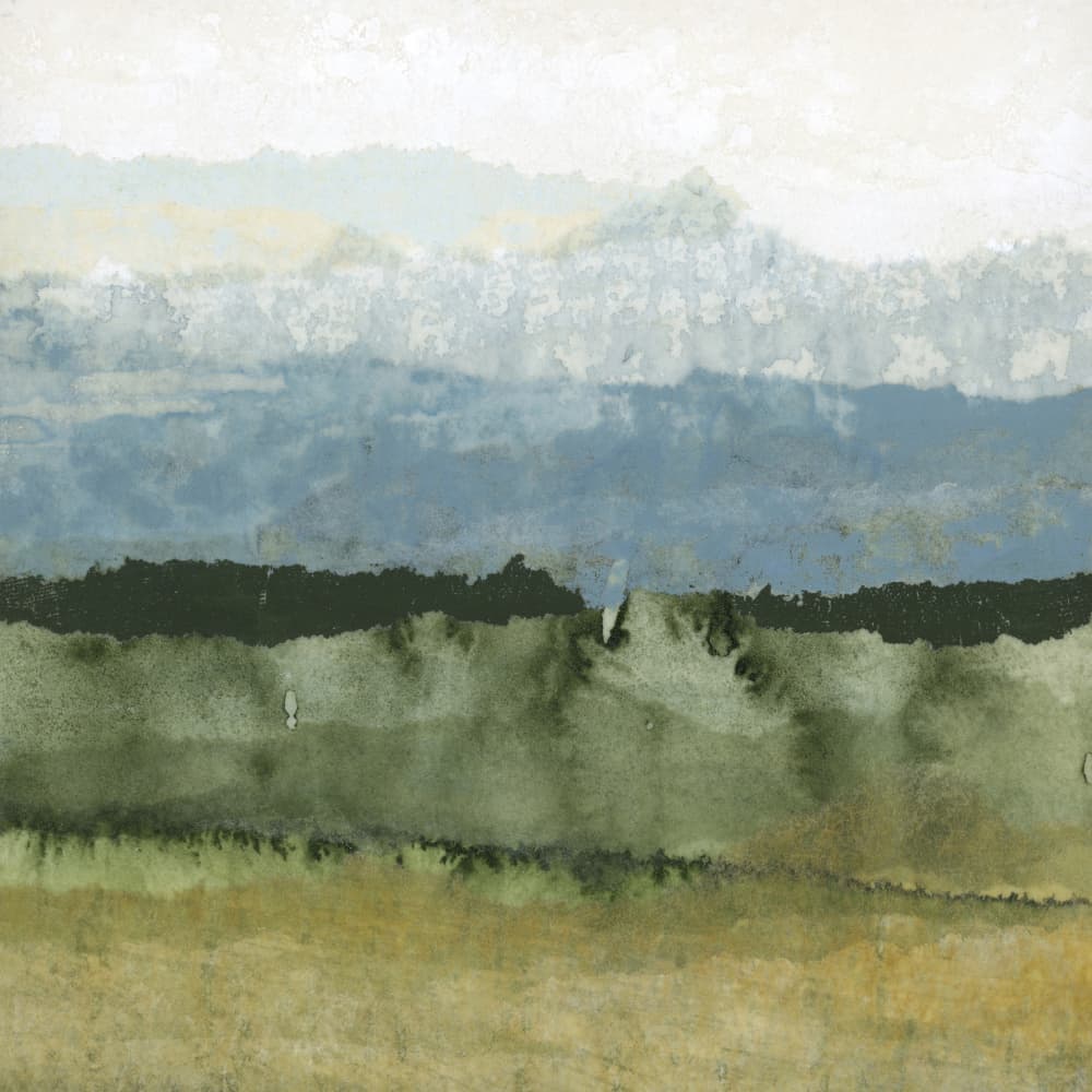 Misty Green Landscape by Lara Eckerman — canvas wall art