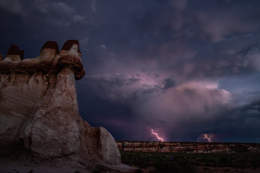 Dramatic Desert Lightning by Li Ying — canvas wall art
