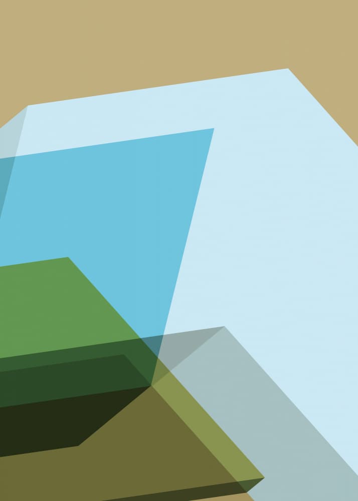 Calm Geometric Layers by Leigh Bagley — canvas wall art