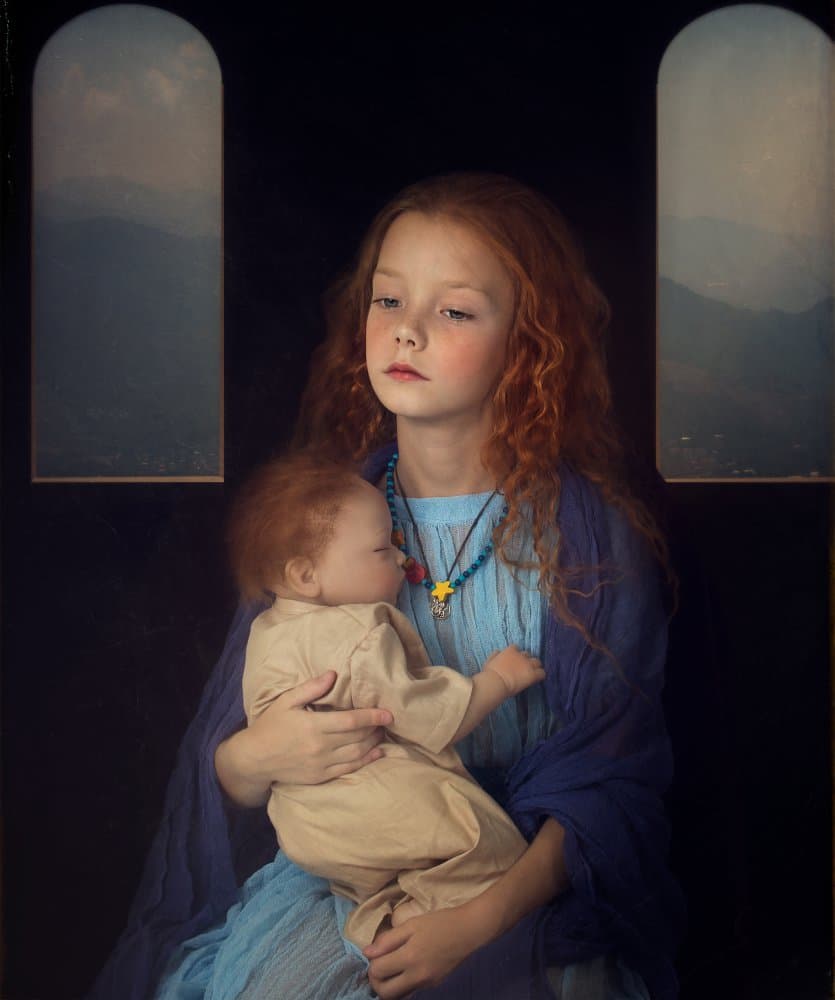 Madonna and Child by Svetlana Melik-Nubarova — canvas wall art