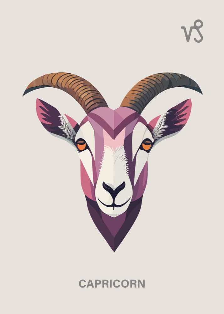 Zodiak Capricorn Art by Paperago — canvas wall art